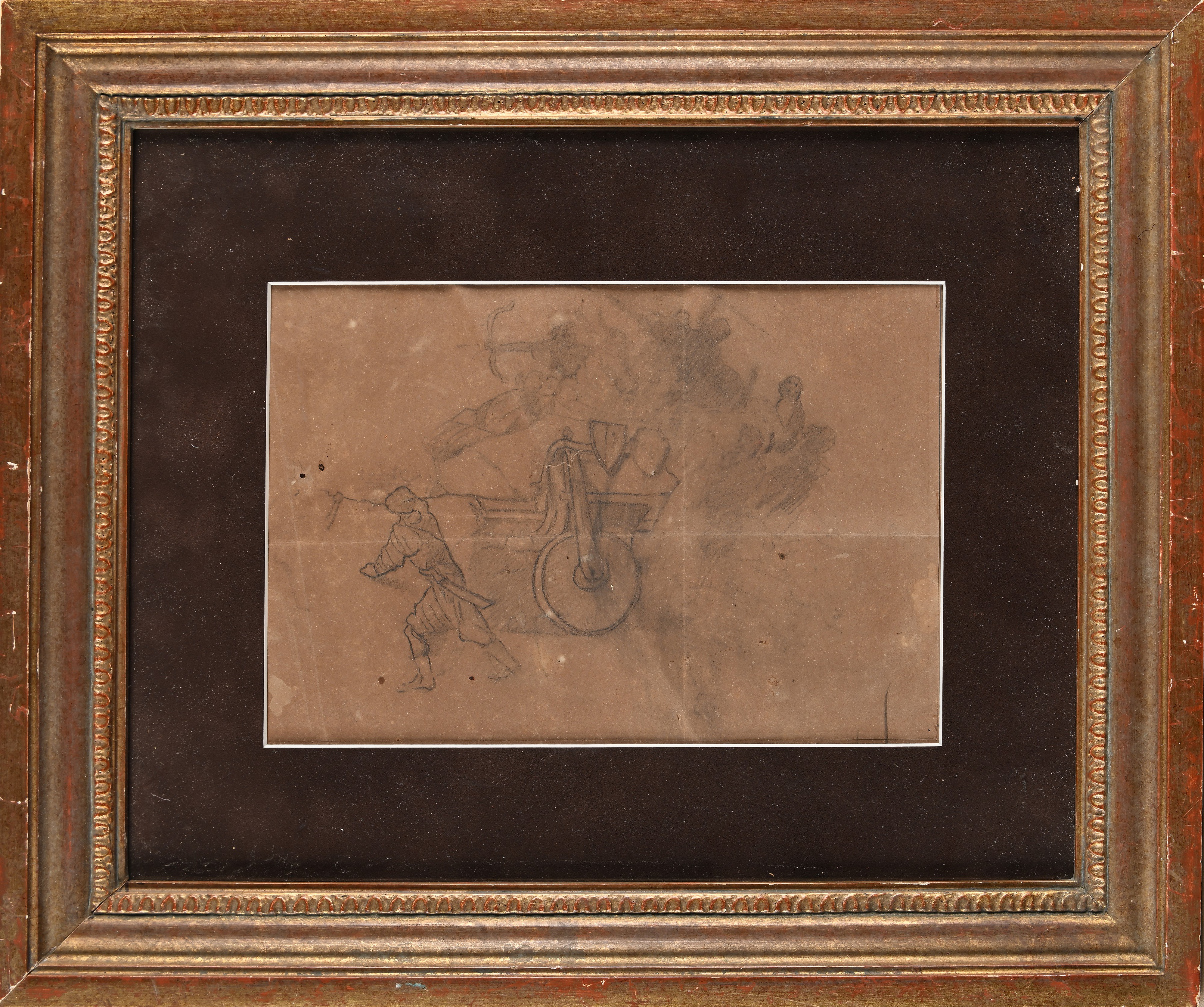 Giovanni (nino) Costa - Figure con Carro (recto); Paesaggio (verso)