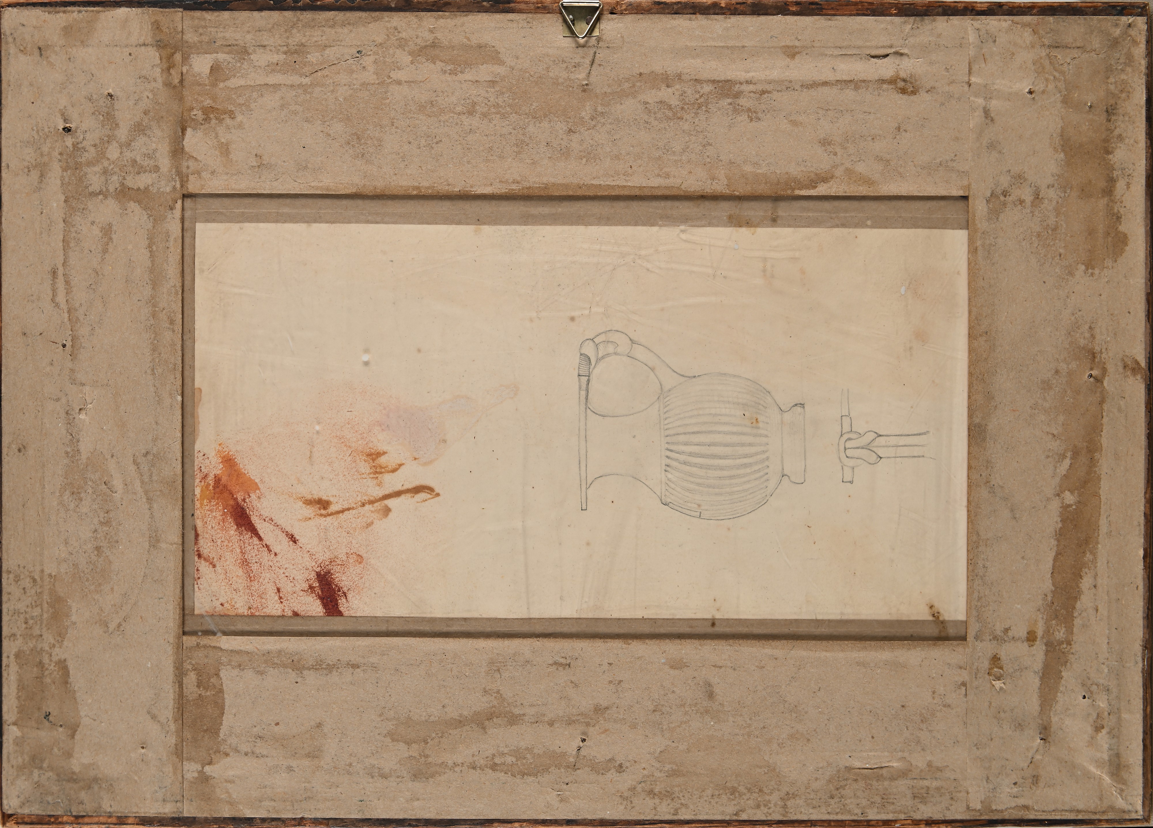 Giovanni (nino) Costa - Paesaggio Montano (recto); Studio di Vaso (verso)