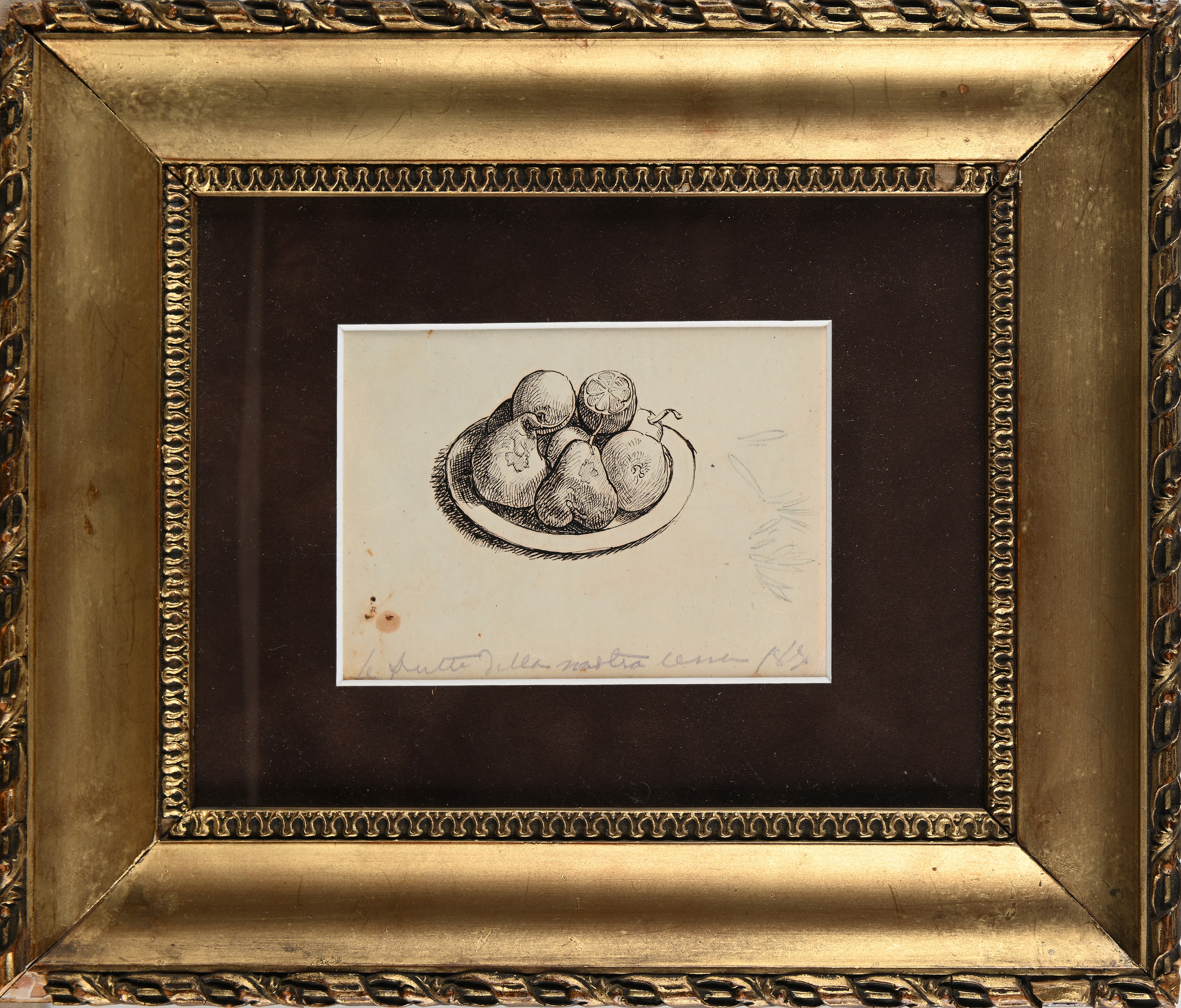 Giovanni (nino) Costa - La Frutta della Nostra Cena; al Verso Paesaggio