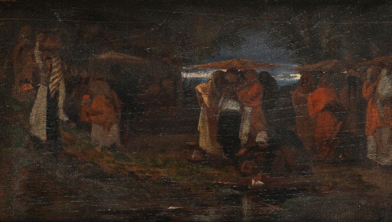 Giovanni (nino) Costa - Ad Fontem Aricinum - Bozzetto