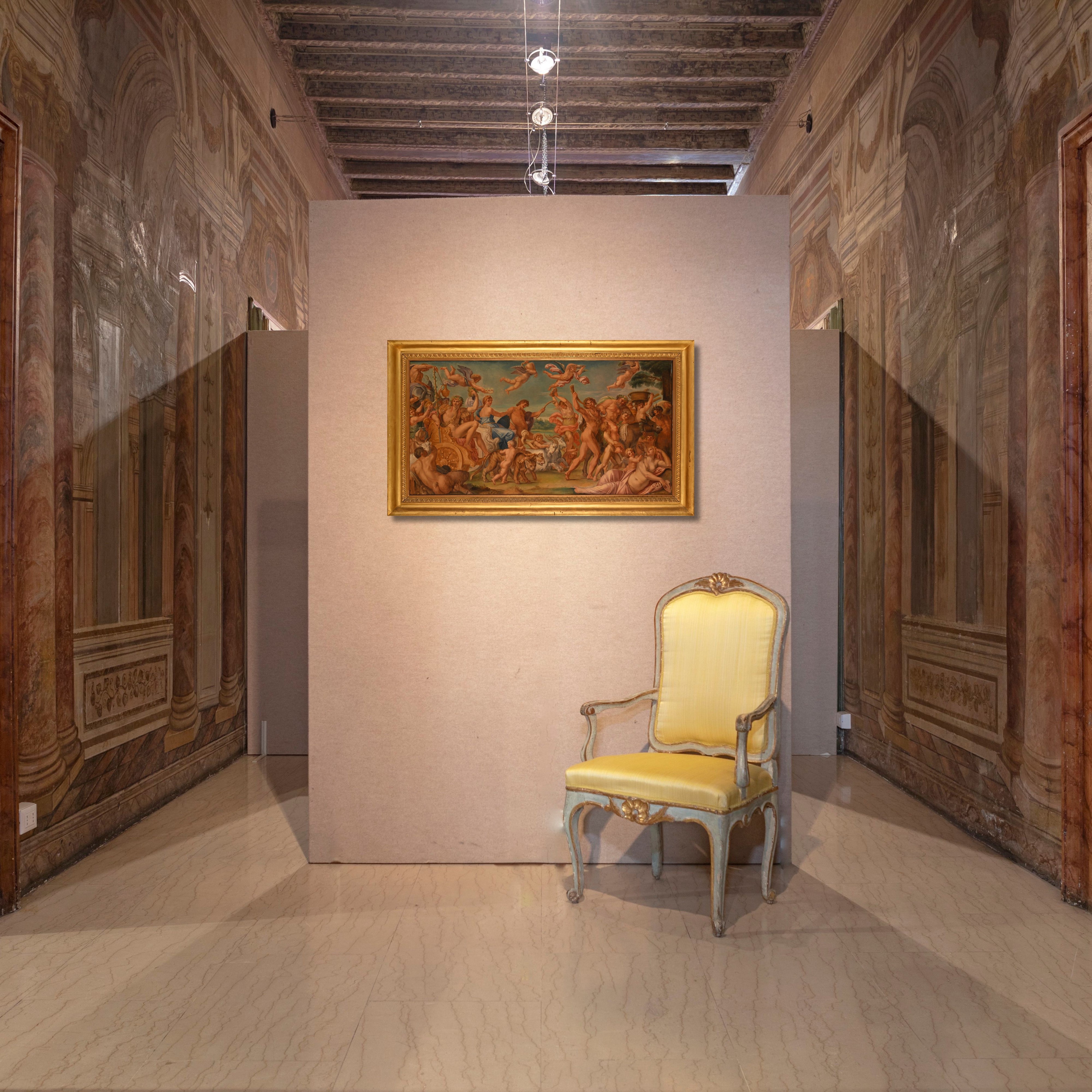 Scuola Romana del XIX Secolo - Trionfo di Bacco e Arianna Copia da Annibale Carracci