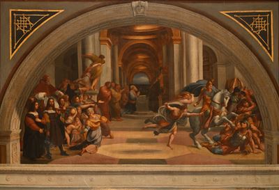 Cacciata di Eliodoro dal Tempio, da Raffaello Sanzio
