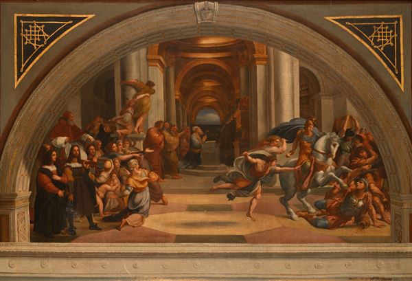 Scuola romana del XIX secolo - Cacciata di Eliodoro dal Tempio, da Raffaello Sanzio