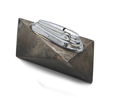 Ronson Varaflame - Accendino da Tavolo Rivestito in Argento