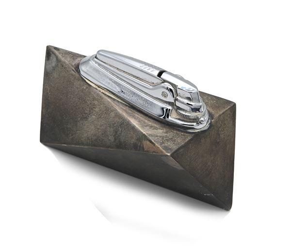 Ronson Varaflame - Accendino da tavolo rivestito in argento