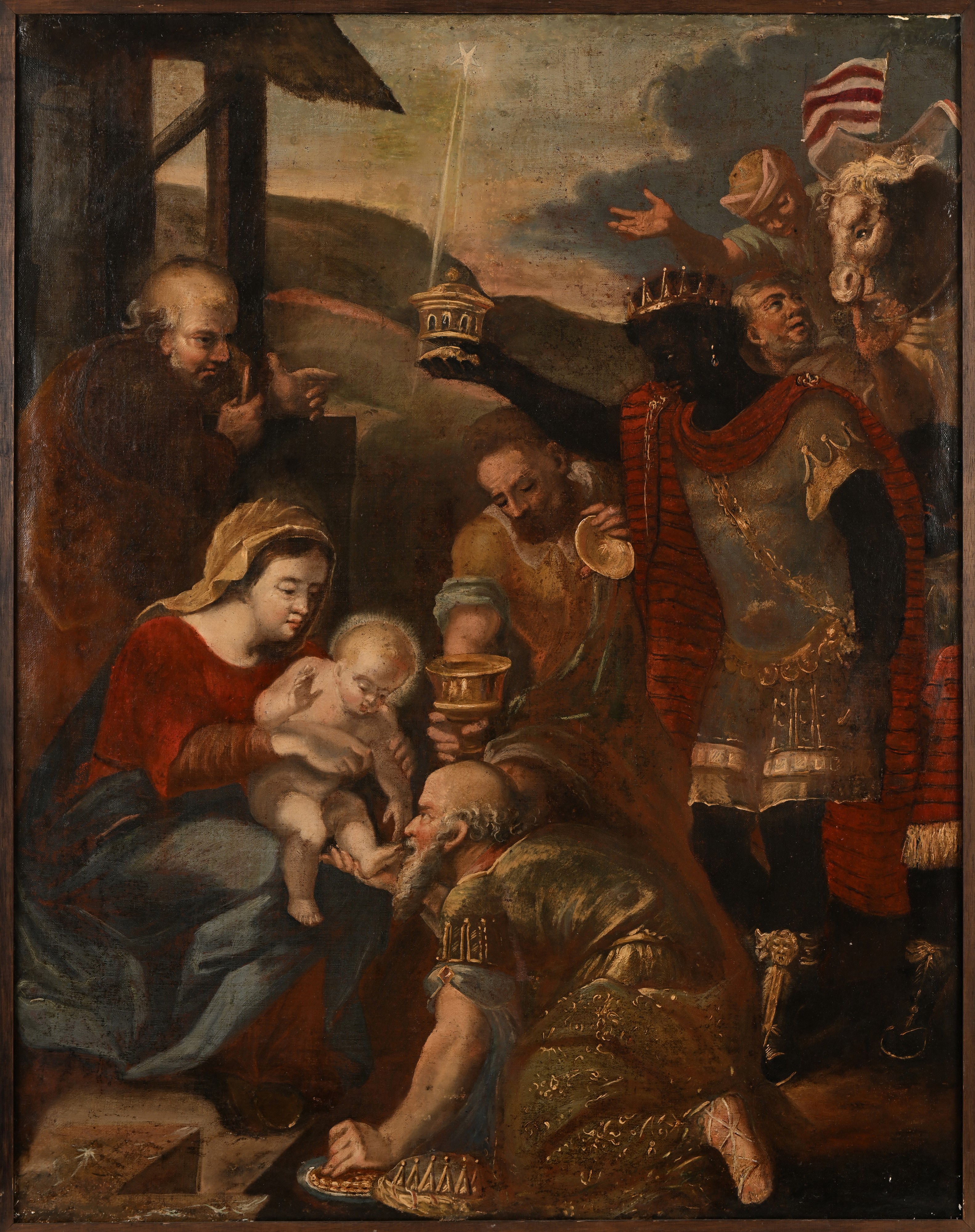 Scuola Veneto Cretese XVII Secolo - Adorazione dei Magi