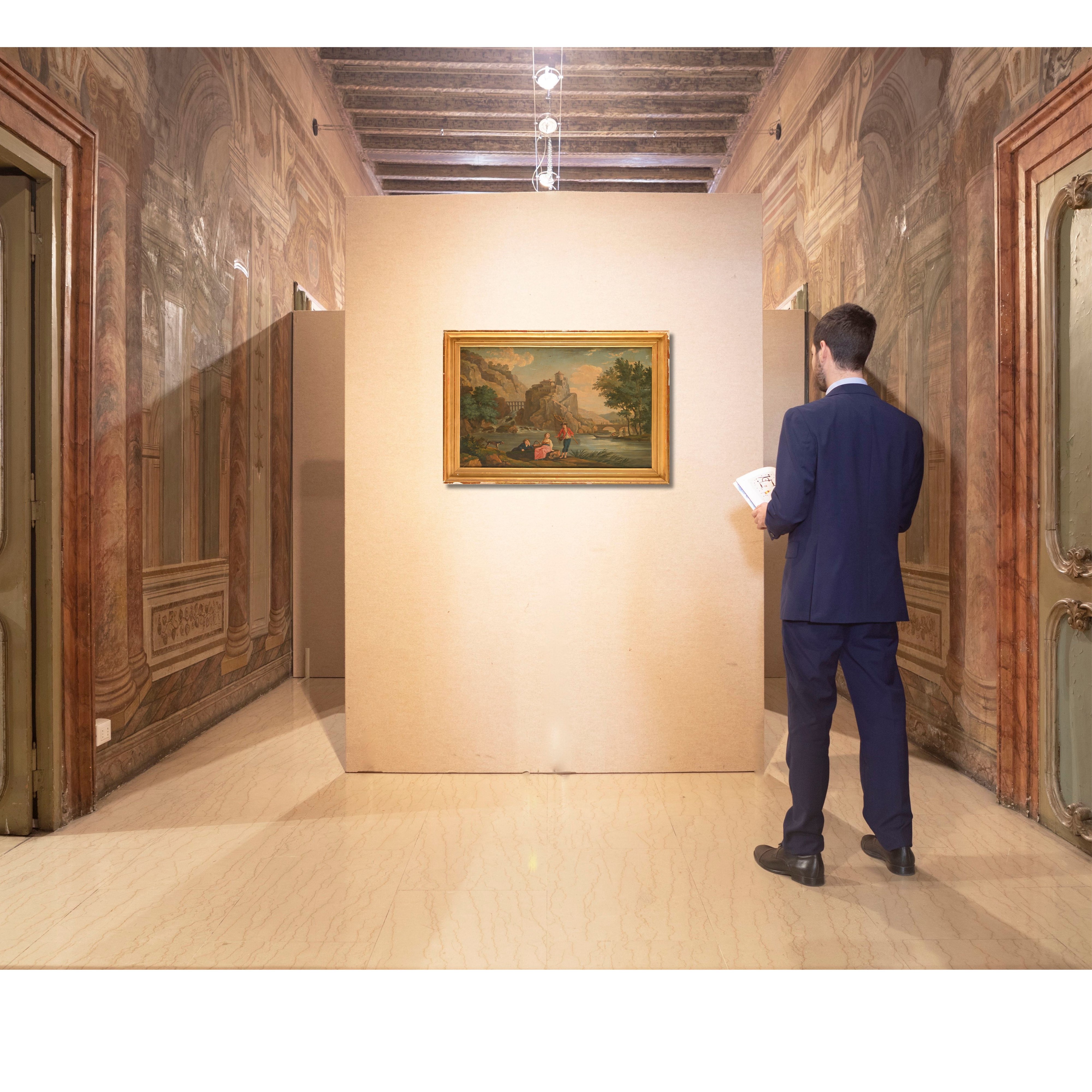 Scuola Francese del XIX Secolo - Corteggiamento sul Lago