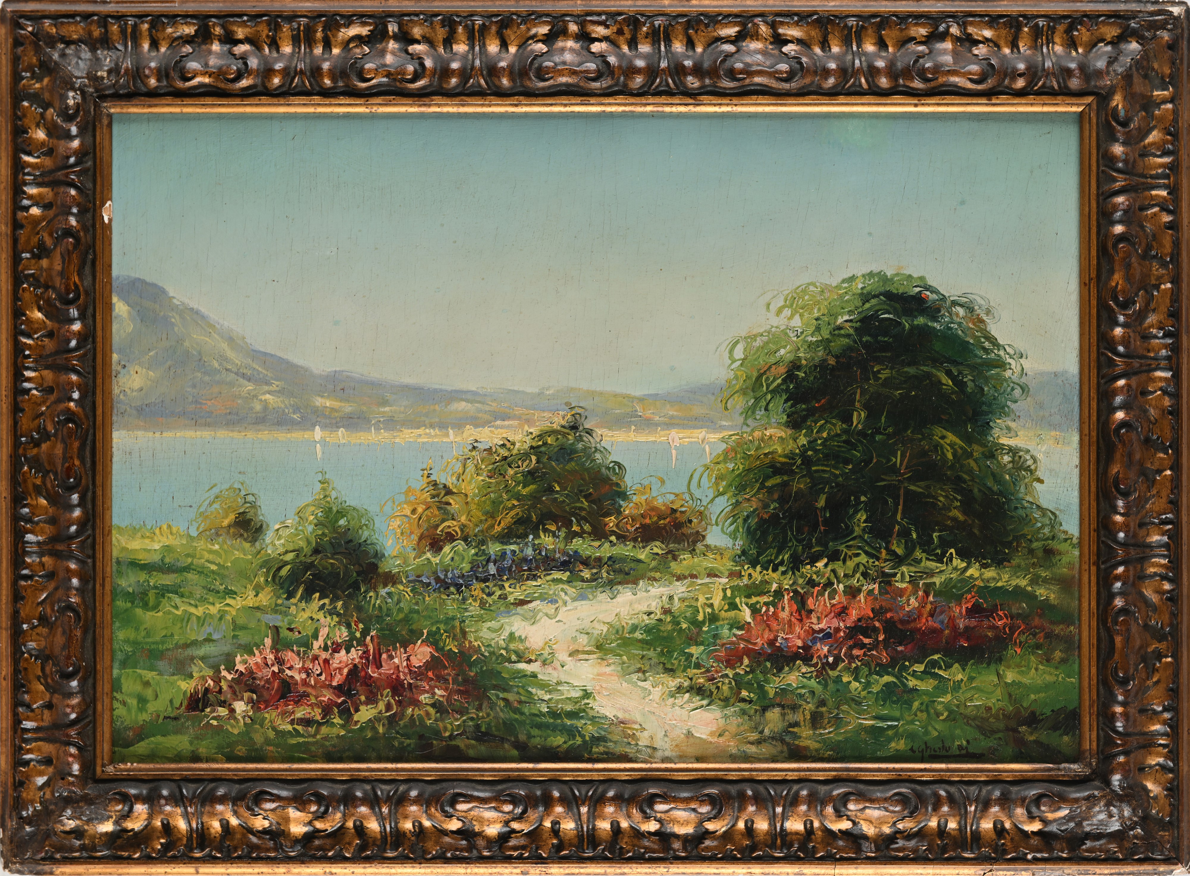 Giuseppe Gheduzzi - Coppia di Paesaggi Lagunari