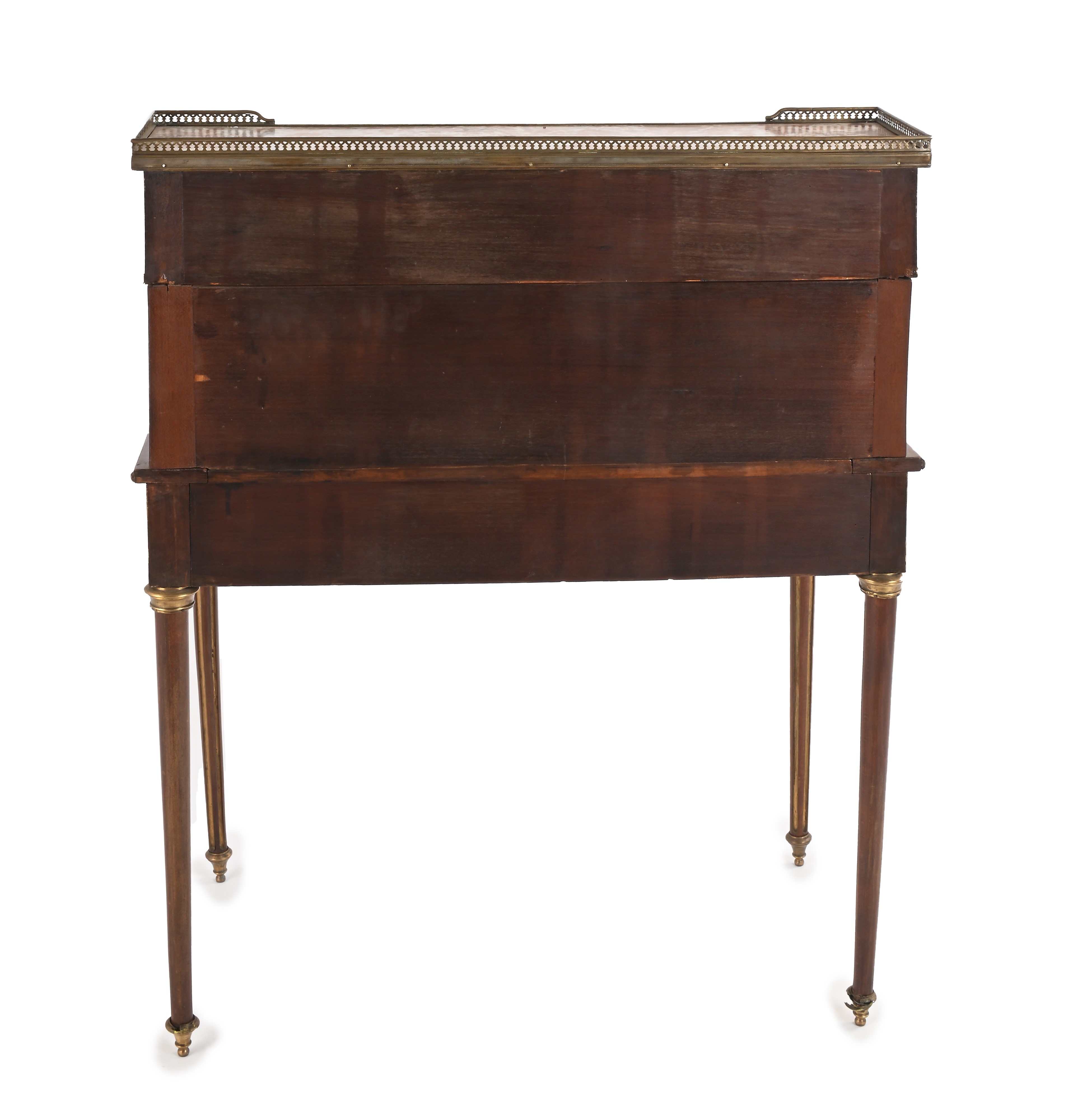 Bureau cylindre da parete in mogano, Francia, XIX secolo