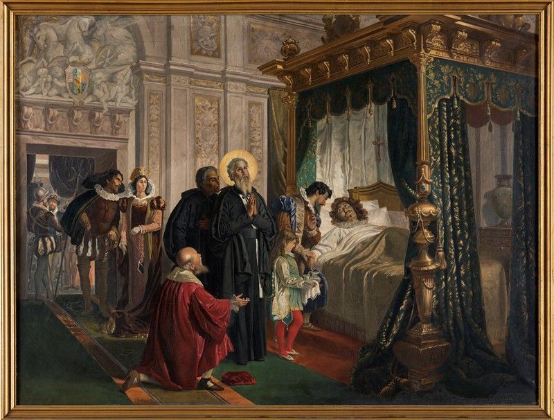 Virginio Monti - S.vincenzo De Paoli Dispensa gli Ultimi Conforti a Re Luigi XIII