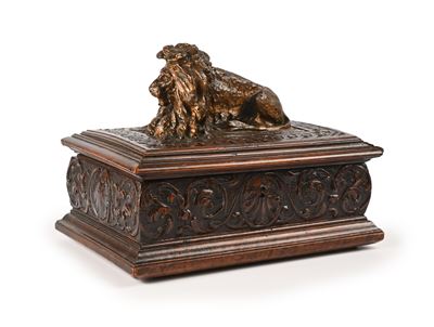 Cassina Rettangolare in Legno Intagliato, Toscana, XIX Secolo