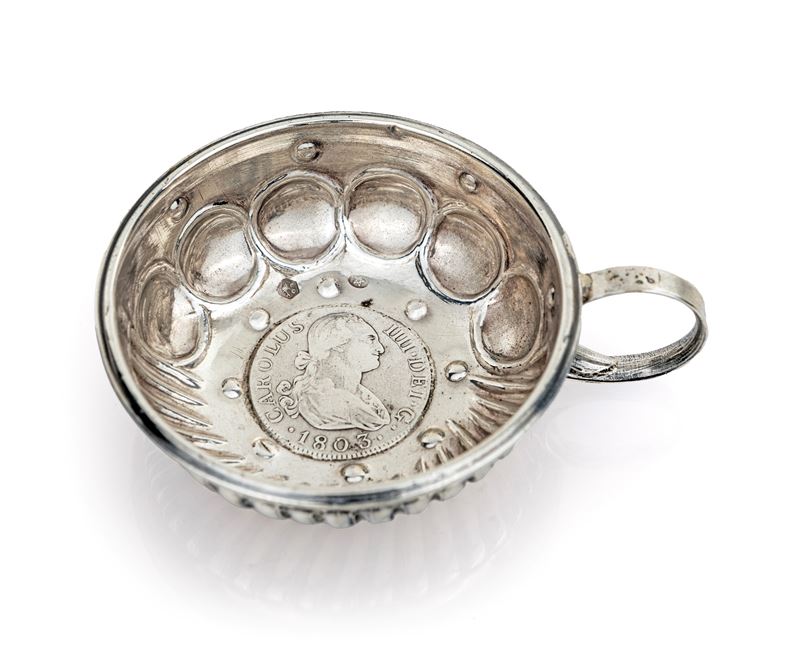 Assaggiavino in Argento 900/000, Spagna, Inizi del XIX Secolo