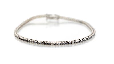 Bracciale Tennis in Oro, Brillanti Neri e Brillanti