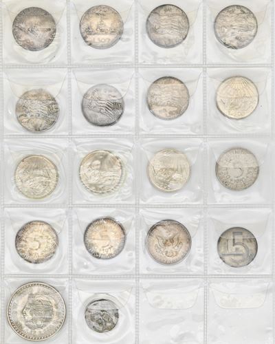 Lotto di 11 Monete da 500 Lire della Repubblica Italiana e 7 Monete D'argento Estere