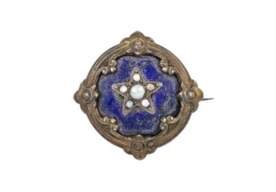 Spilla del XIX Secolo in Argento e Pasta Vitrea