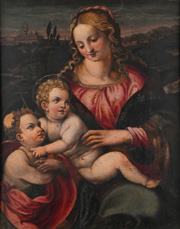 Madonna con Bambino e San Giovannino del XV secolo