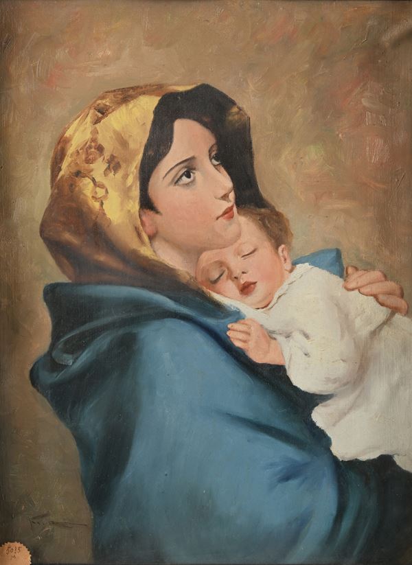 Pittore del XX secolo - Madonna del riposo, da Roberto Ferruzzi