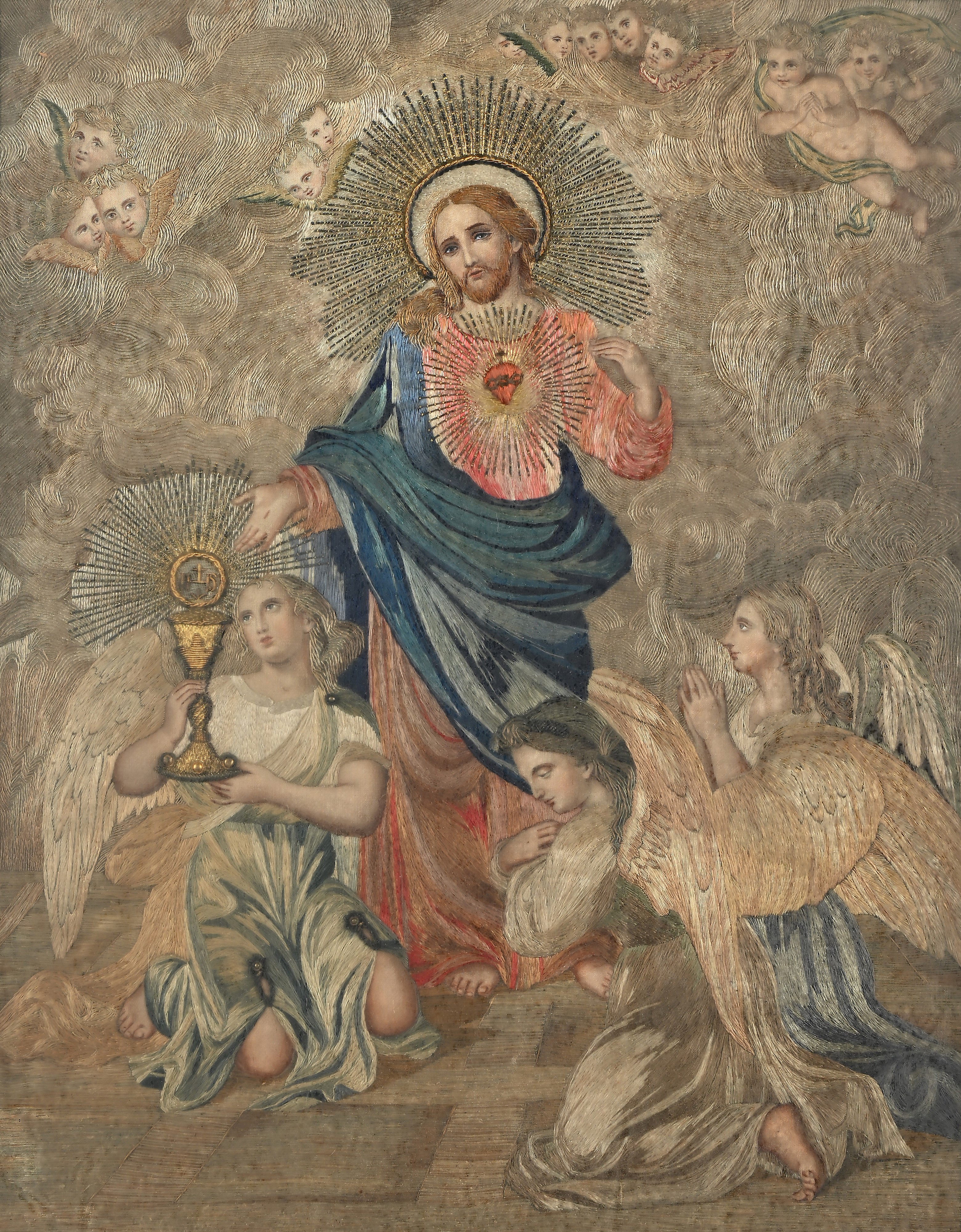 Angeli adoranti il Sacro Cuore di Gesù, XIX secolo