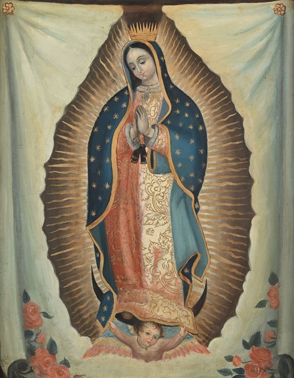 Pittore del XIX secolo - Vergine Maria di Guadalupe Copia