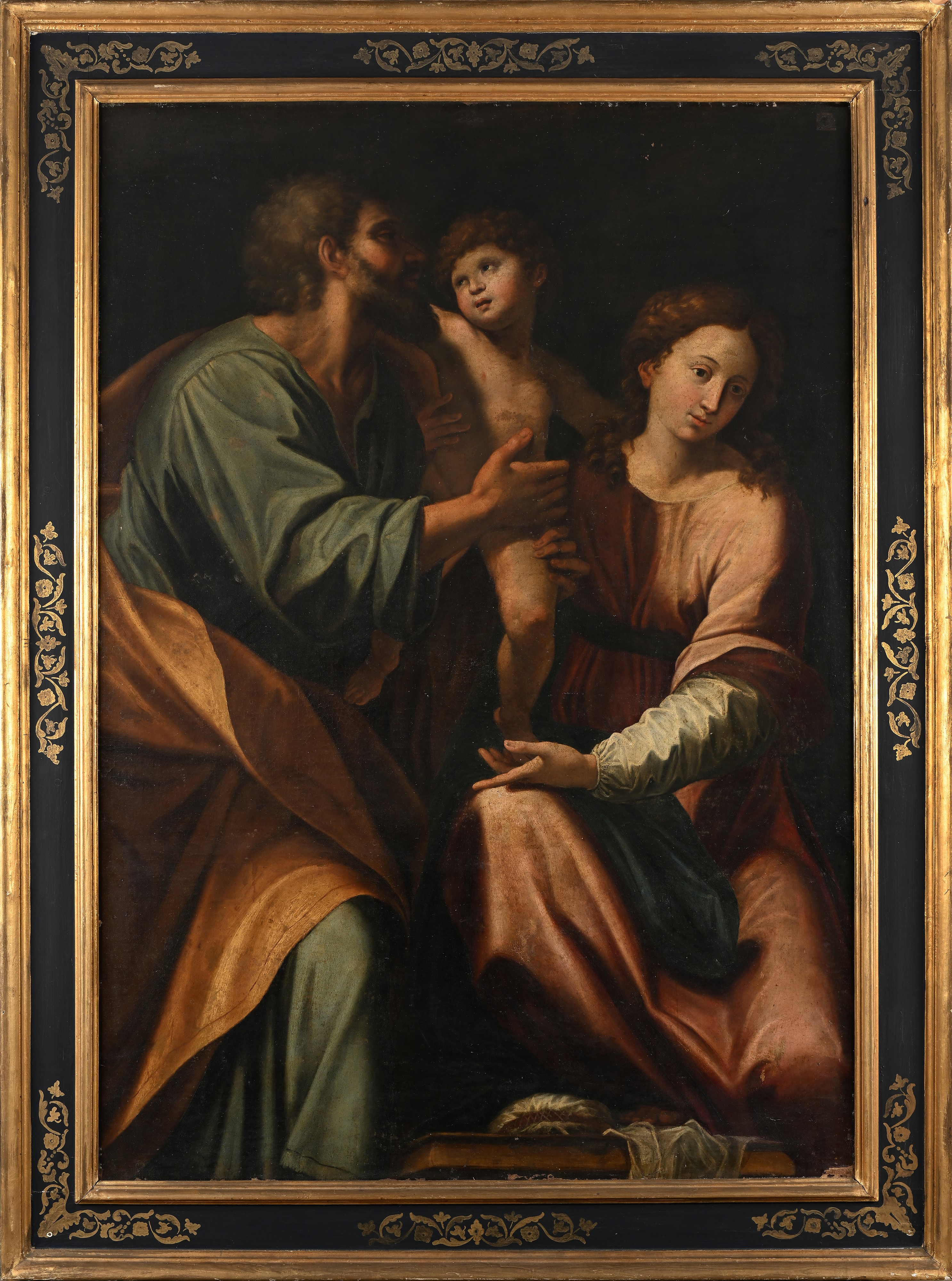 Cristoforo Roncalli Pomarancio - Sacra Famiglia, Dipinto su Tela del XVIII Secolo