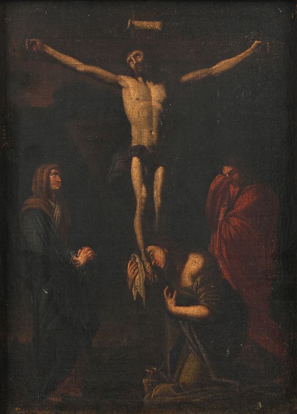 Pittore del XVII secolo - Crocifissione di Cristo 