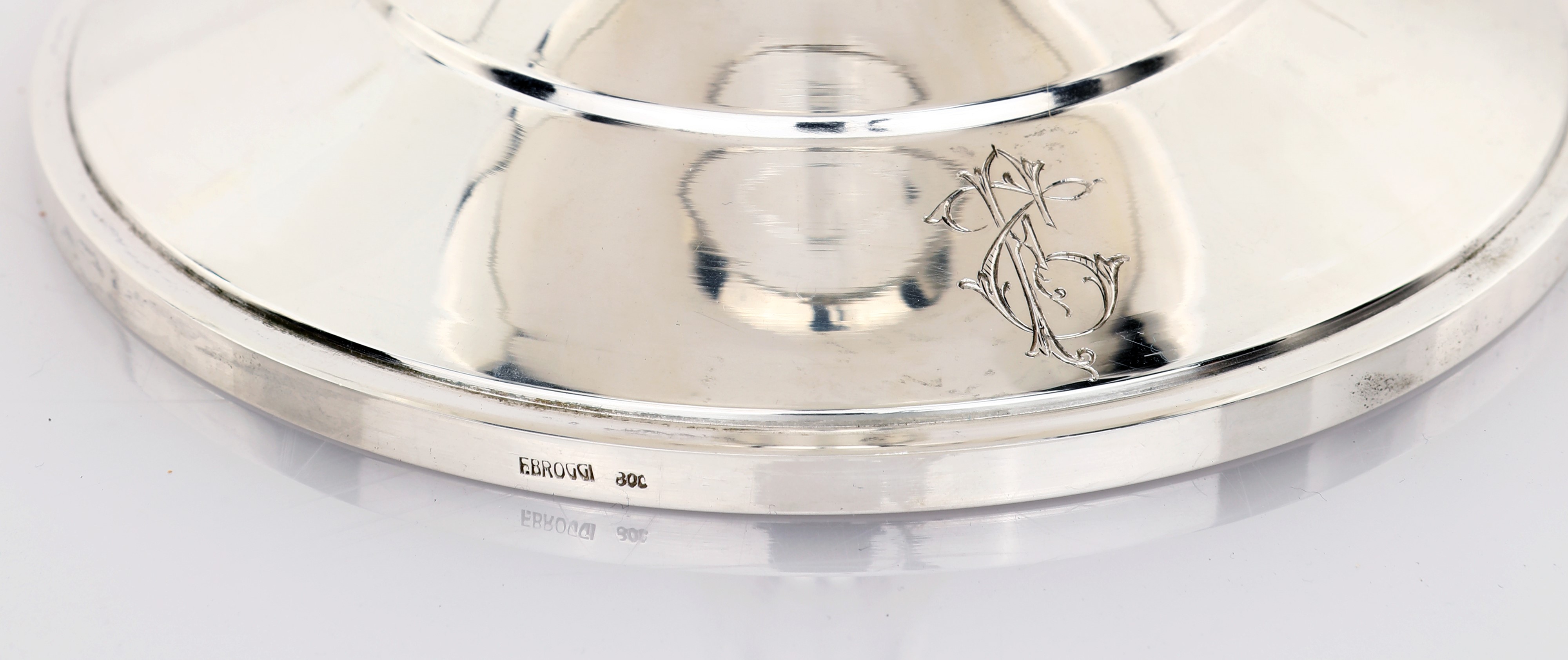 Grande Coppa in Argento 800/000 con Interno Vermeil, E. Broggi