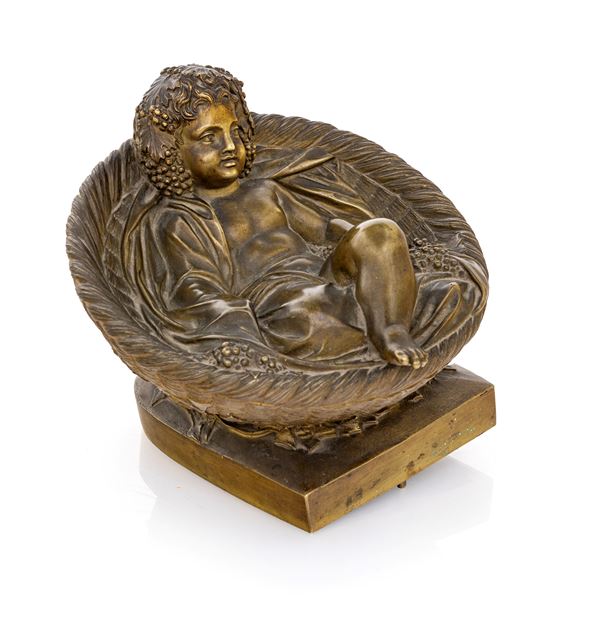 Julius Troschel - Bacco bambino in una cesta