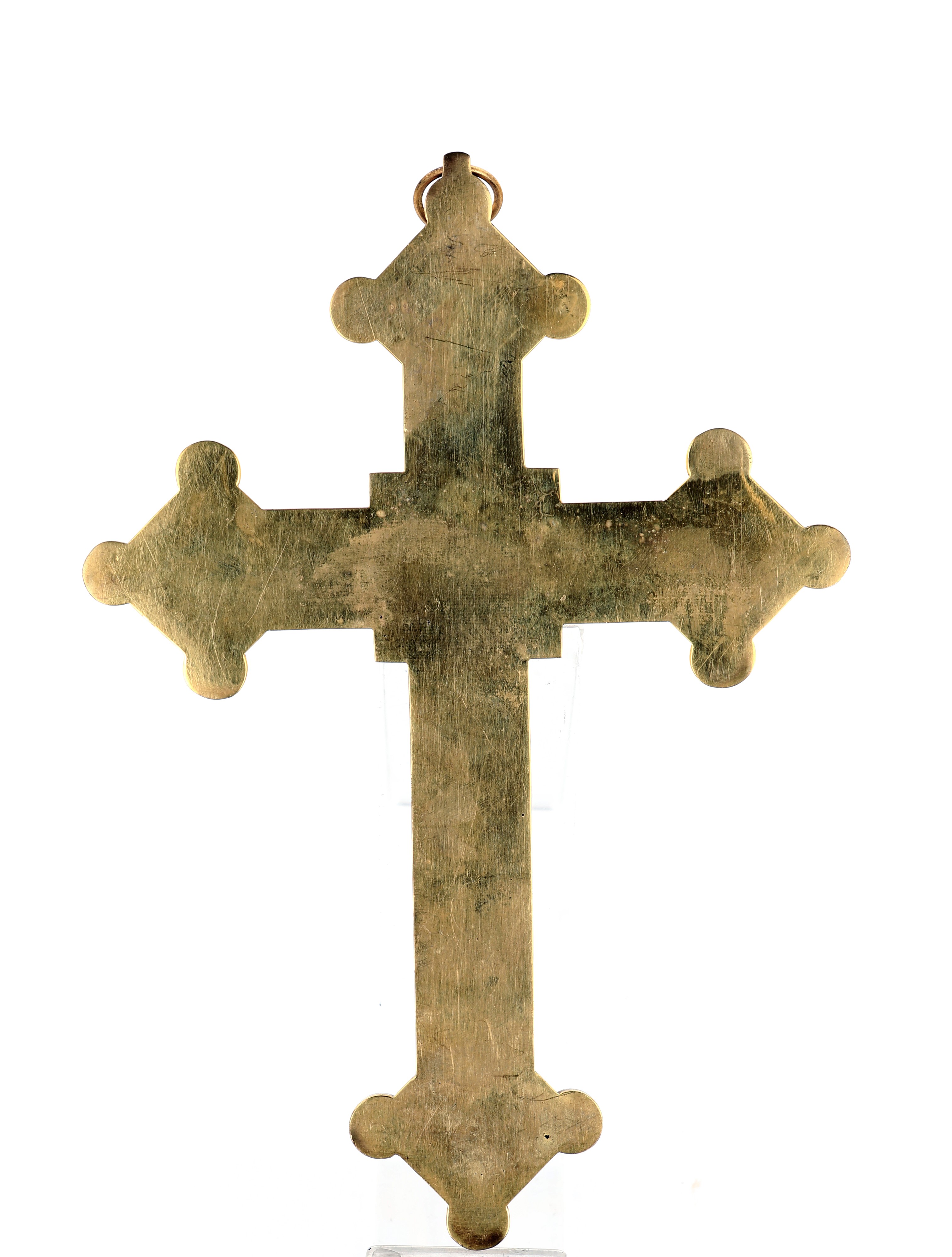 Croce in Bronzo Dorato con Inserti a Mosaico, Inizi del XX Secolo