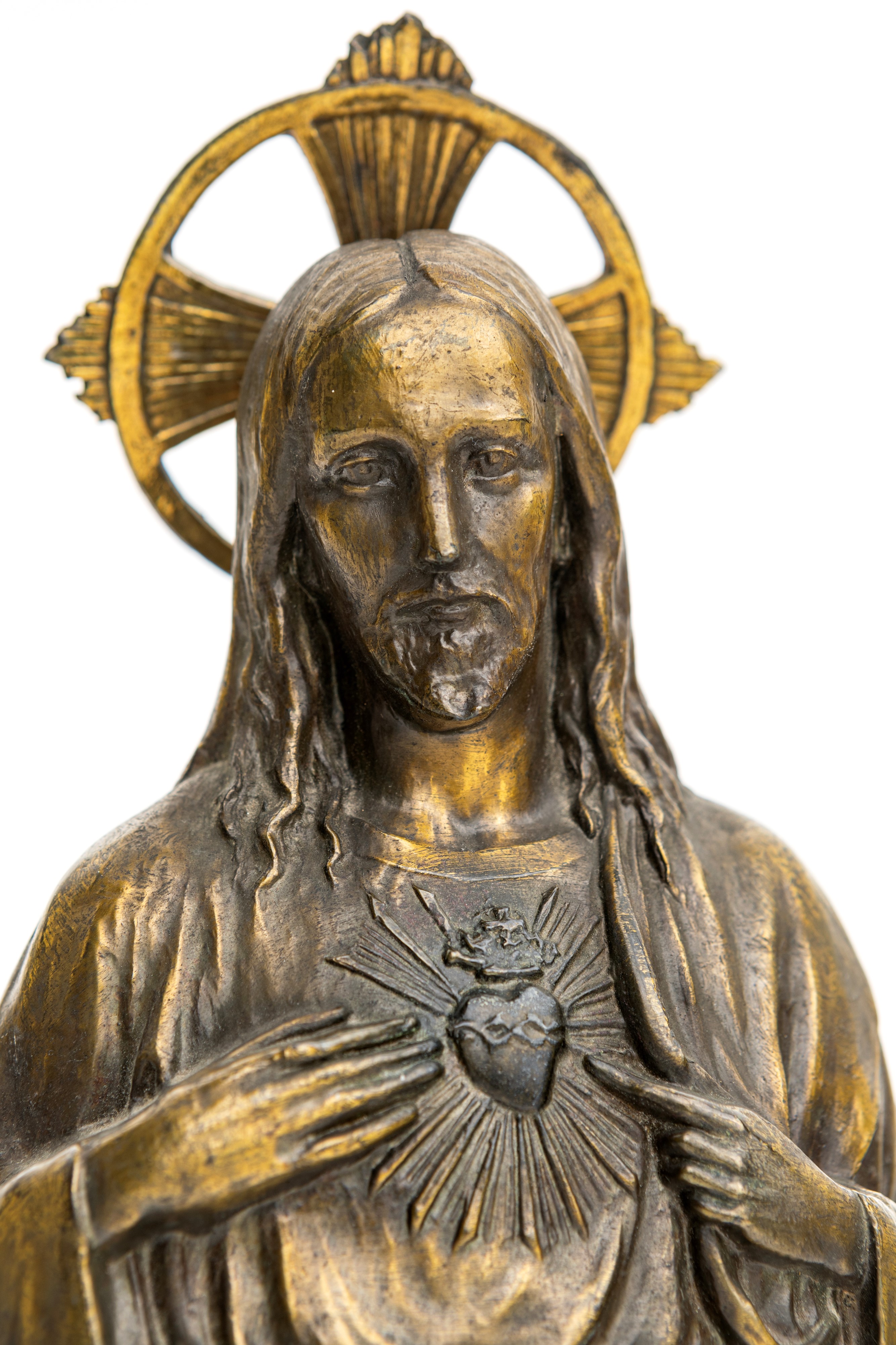 Busto in bronzo raffigurante Sacro cuore di Gesù