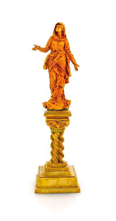 Immacolata in Lega Metallica Patinata e Dorata