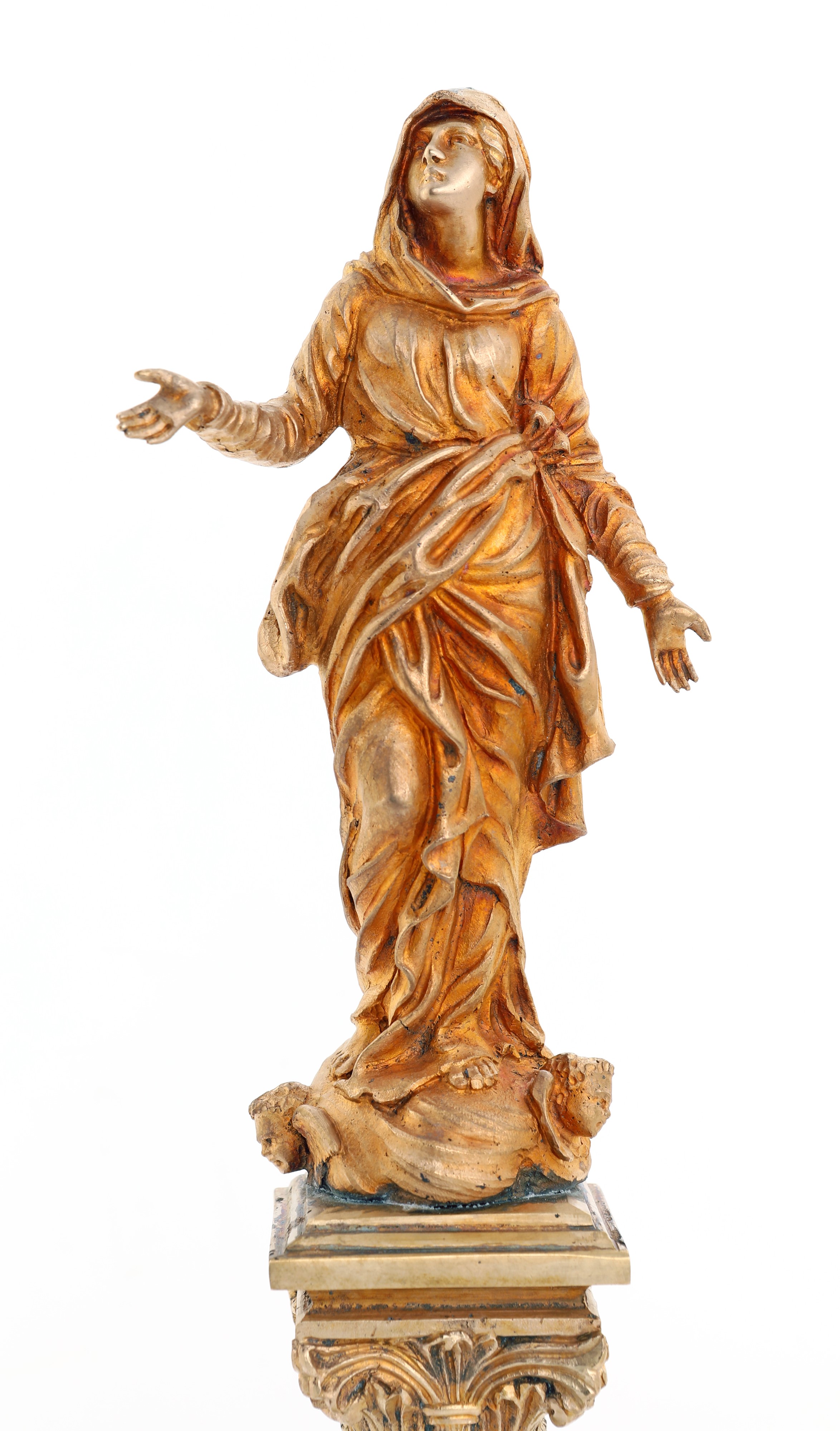 Immacolata in Lega Metallica Patinata e Dorata