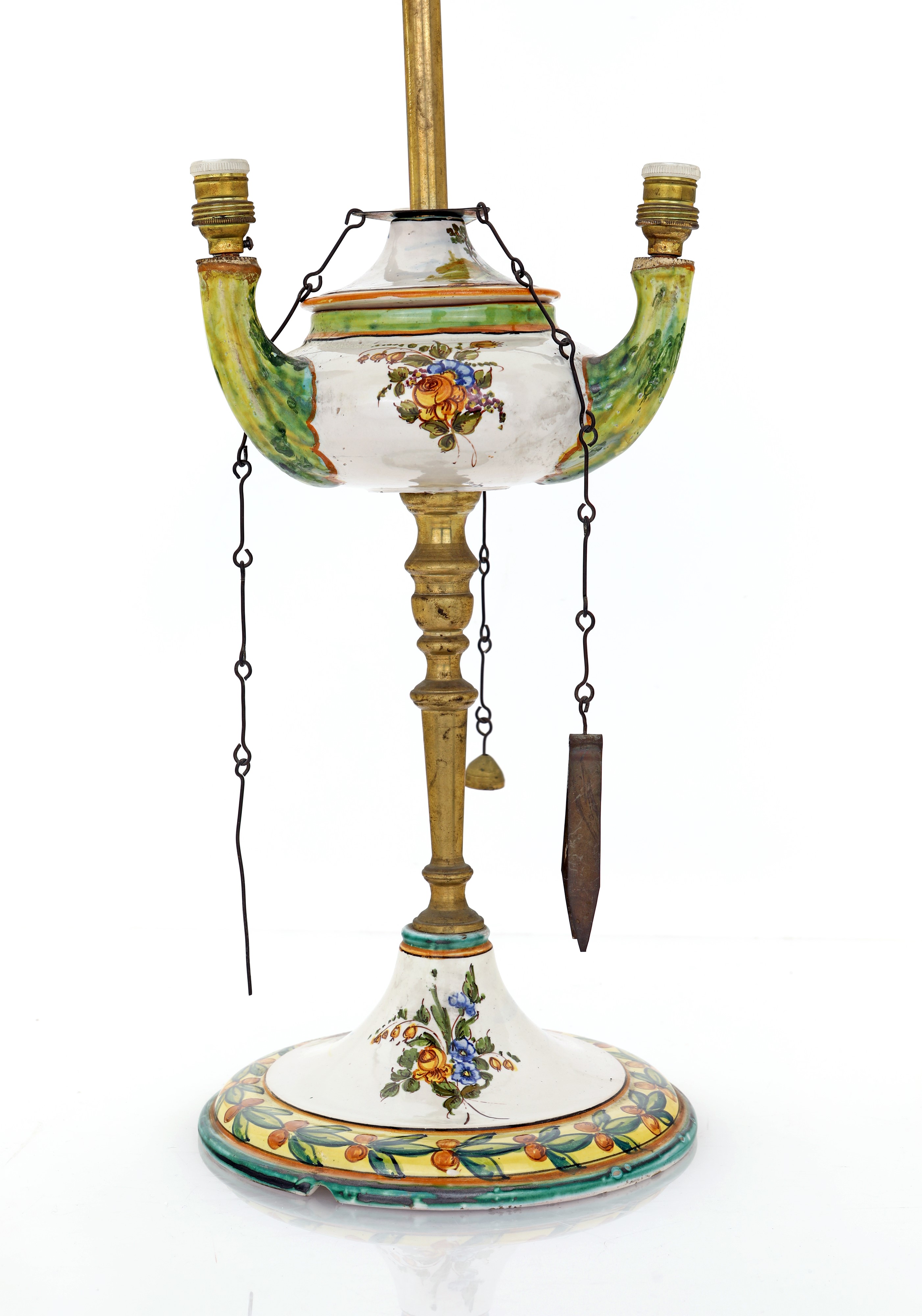 Lucerna a Tre Beccucci in Ceramica