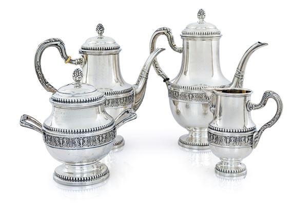 Servizio 4 pezzi con perline e cornucopie