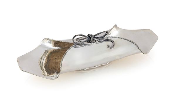 Porta grissini in argento, Faccioli, XX secolo