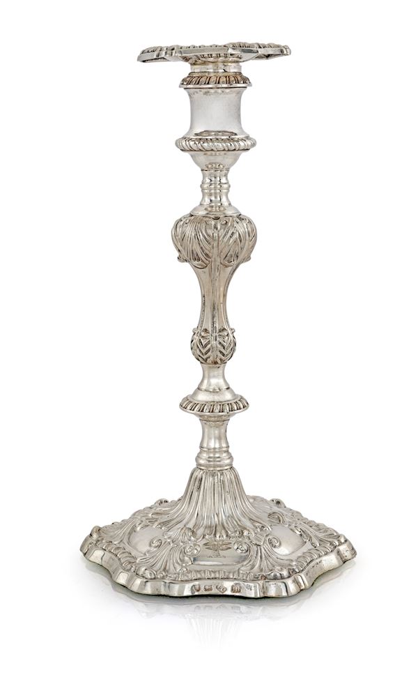Candeliere in argento, Londra 1767