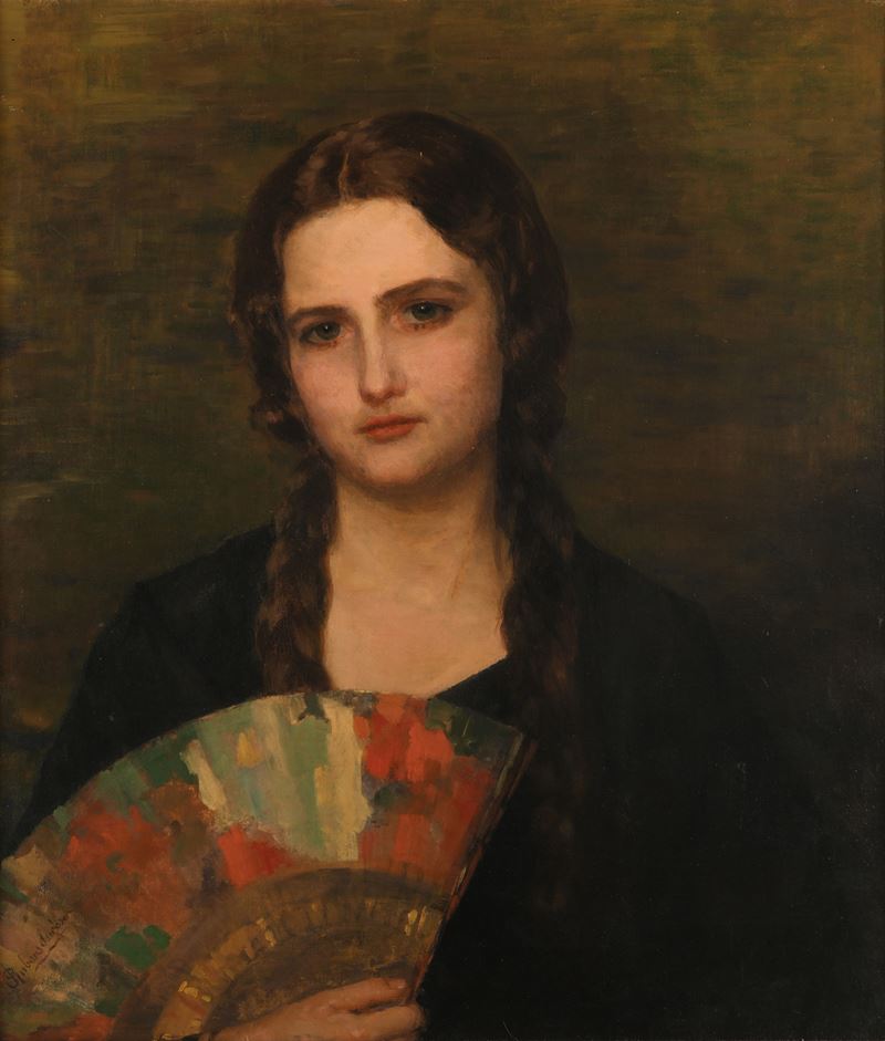 Rubens Santoro - Ritratto con Ventaglio