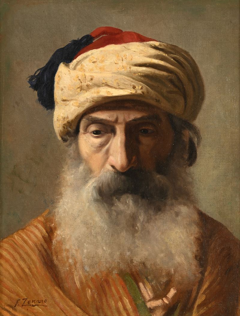 Fausto Zonaro - Ritratto in Costume Turco