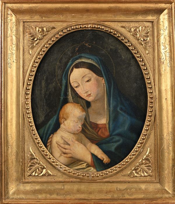 Pittore del XVIII secolo - Madonna con bambino