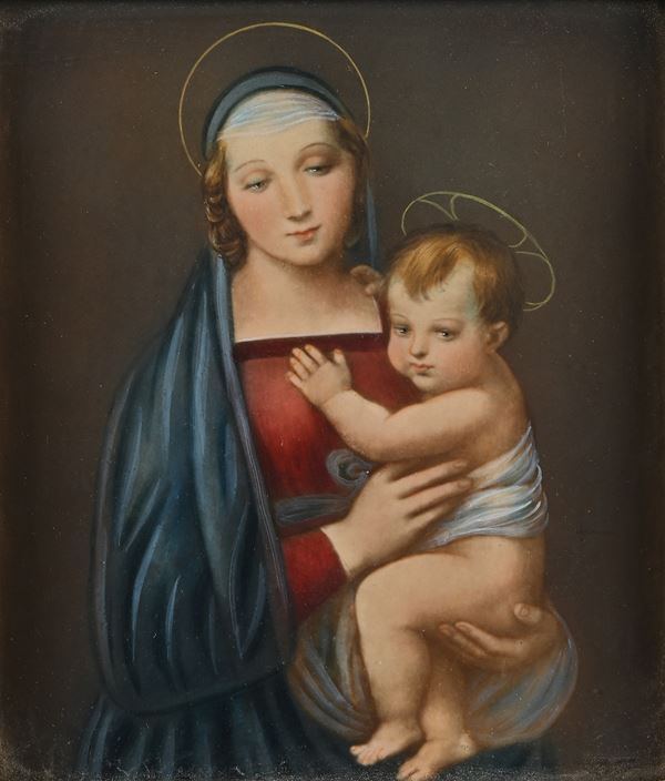 Pittore del XIX secolo - Madonna con bambino