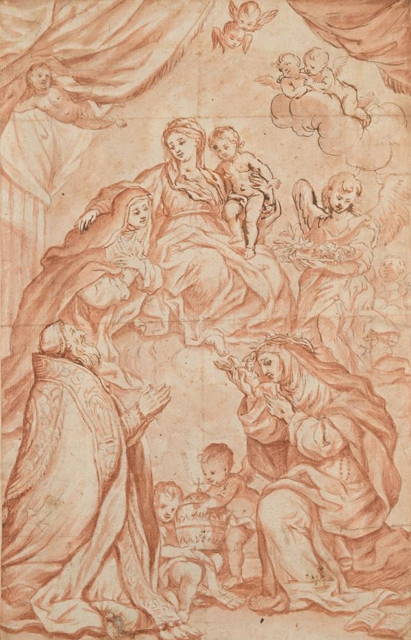 Scuola Romana del XVIII secolo - Gloria della Vergine Maria