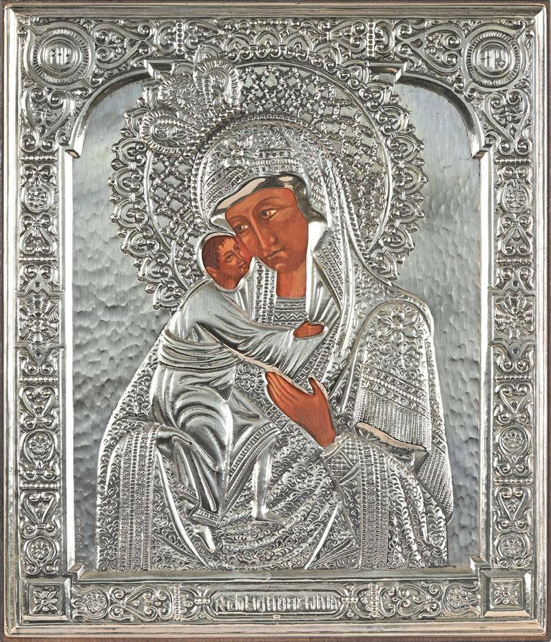 Iconografo Russo della Prima Metà del XX Secolo - Madonna Col Bambino