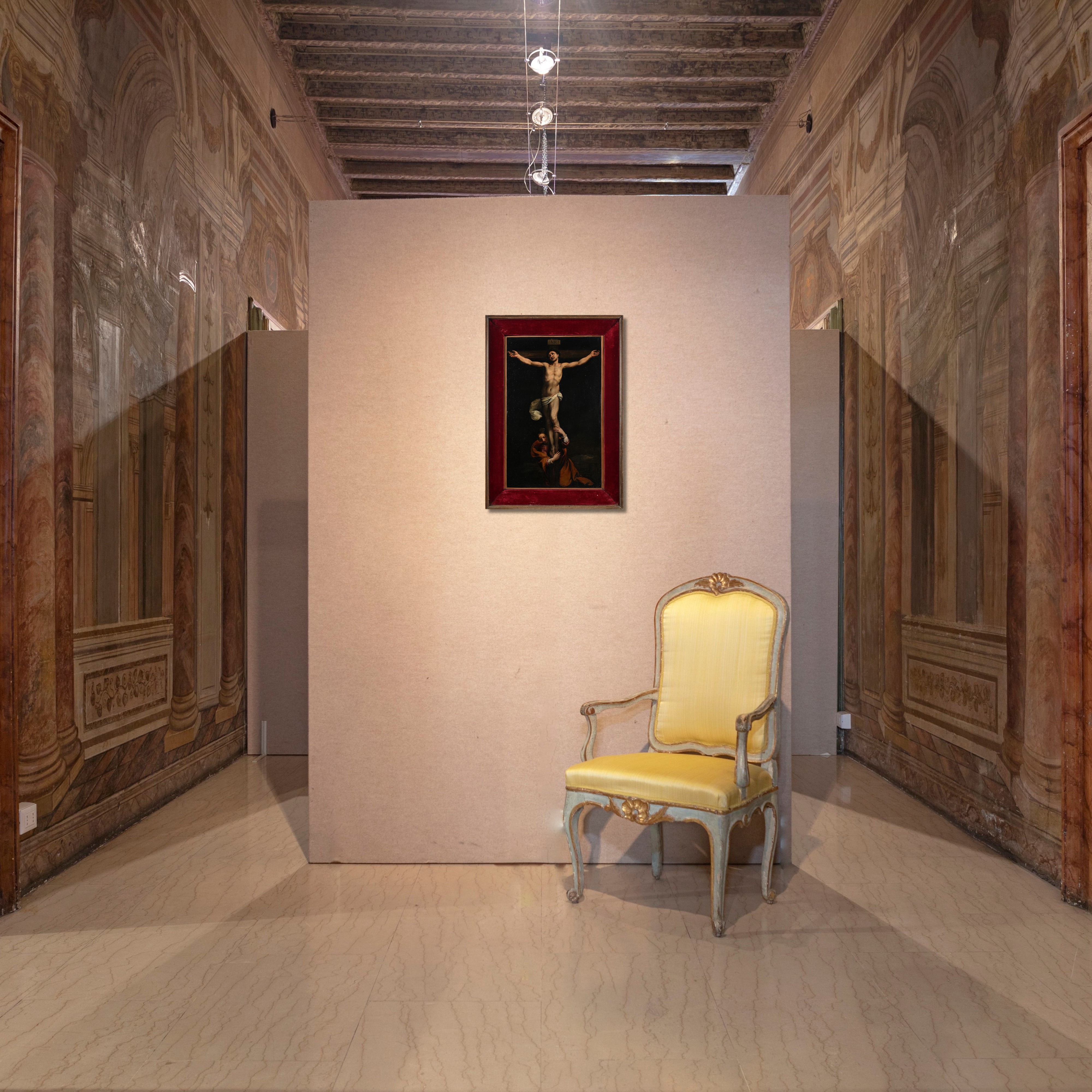 Pittore del XVIII Secolo - Cristo in Croce con la Maddalena