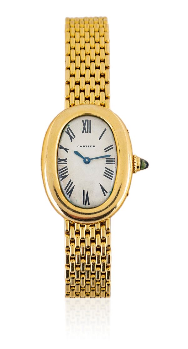 Cartier Bagnoire - orologio in oro con bracciale in oro