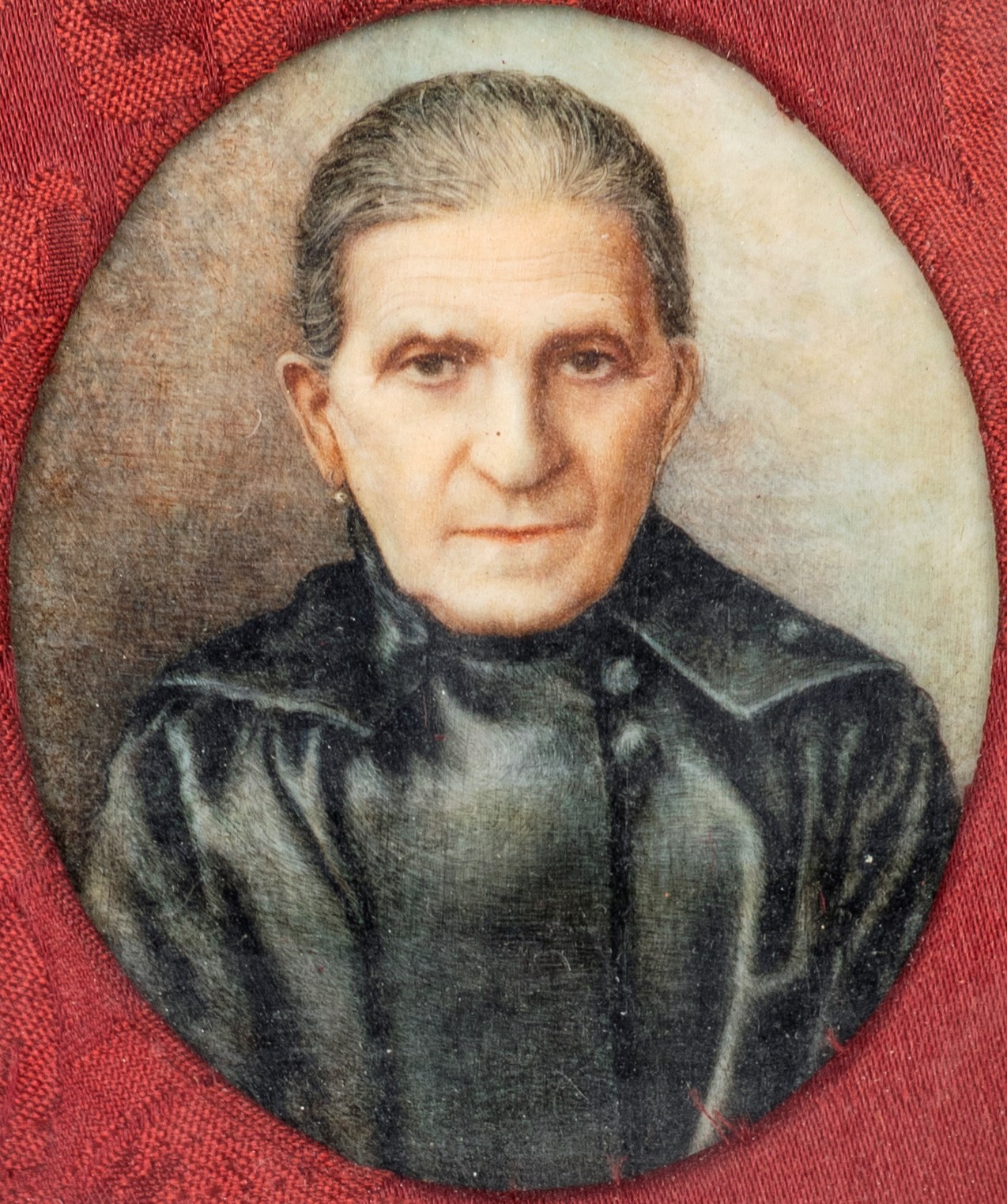 Miniaturista del XIX Secolo - Ritratto di Anziana