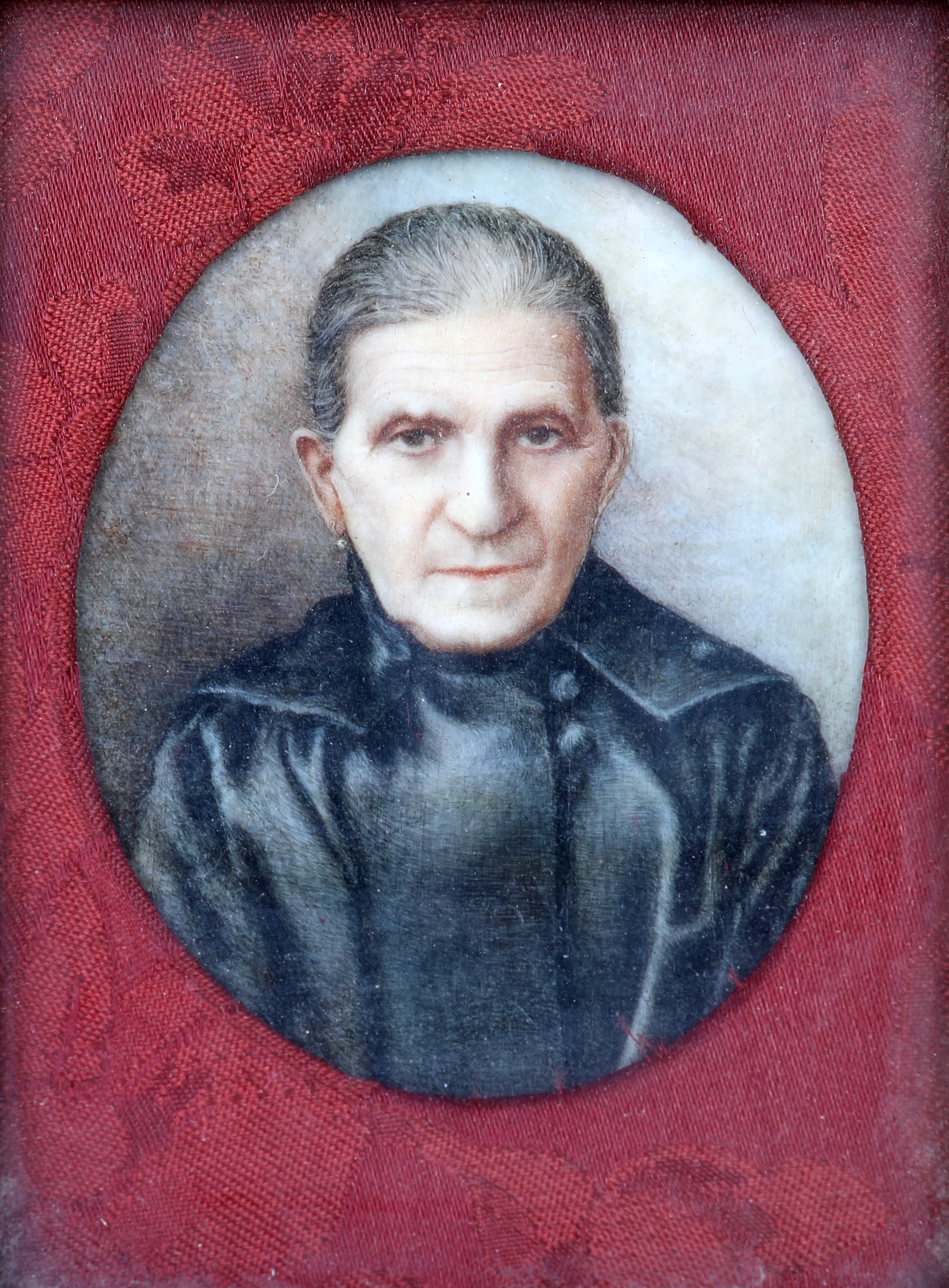 Miniaturista del XIX Secolo - Ritratto di Anziana