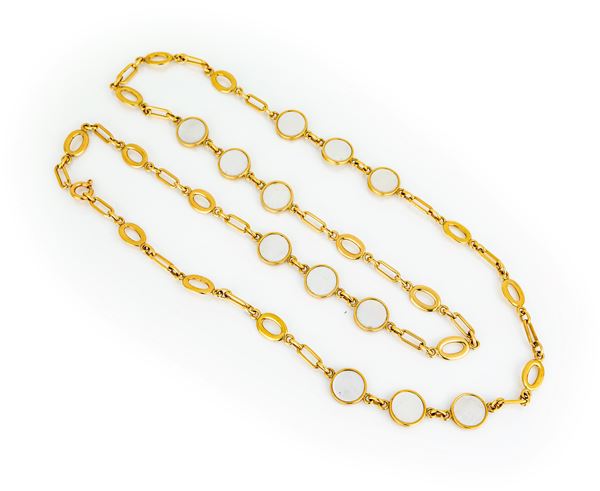 Collana in oro e madreperla