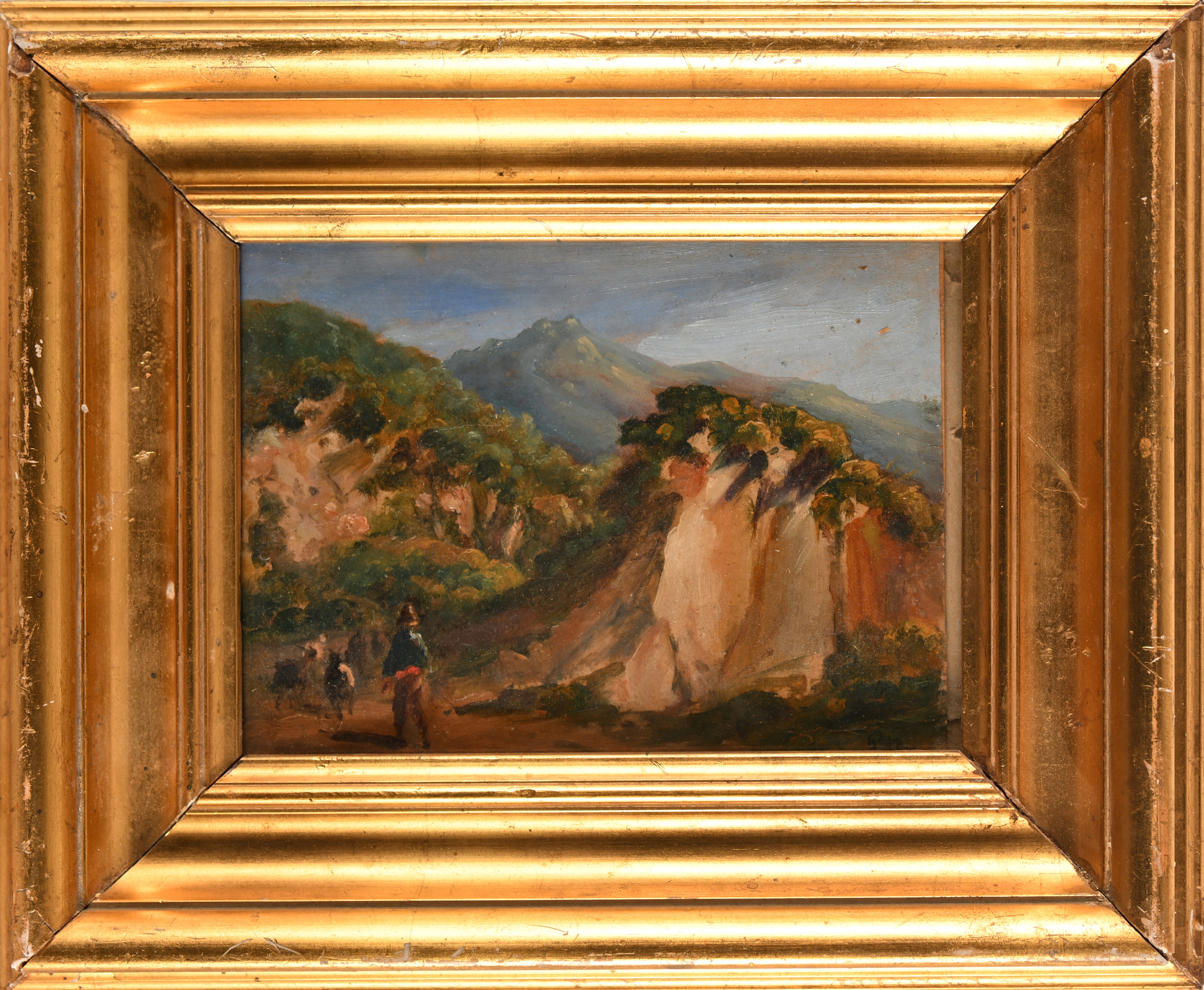 Anton Sminck Pitloo - Paesaggio con Figure