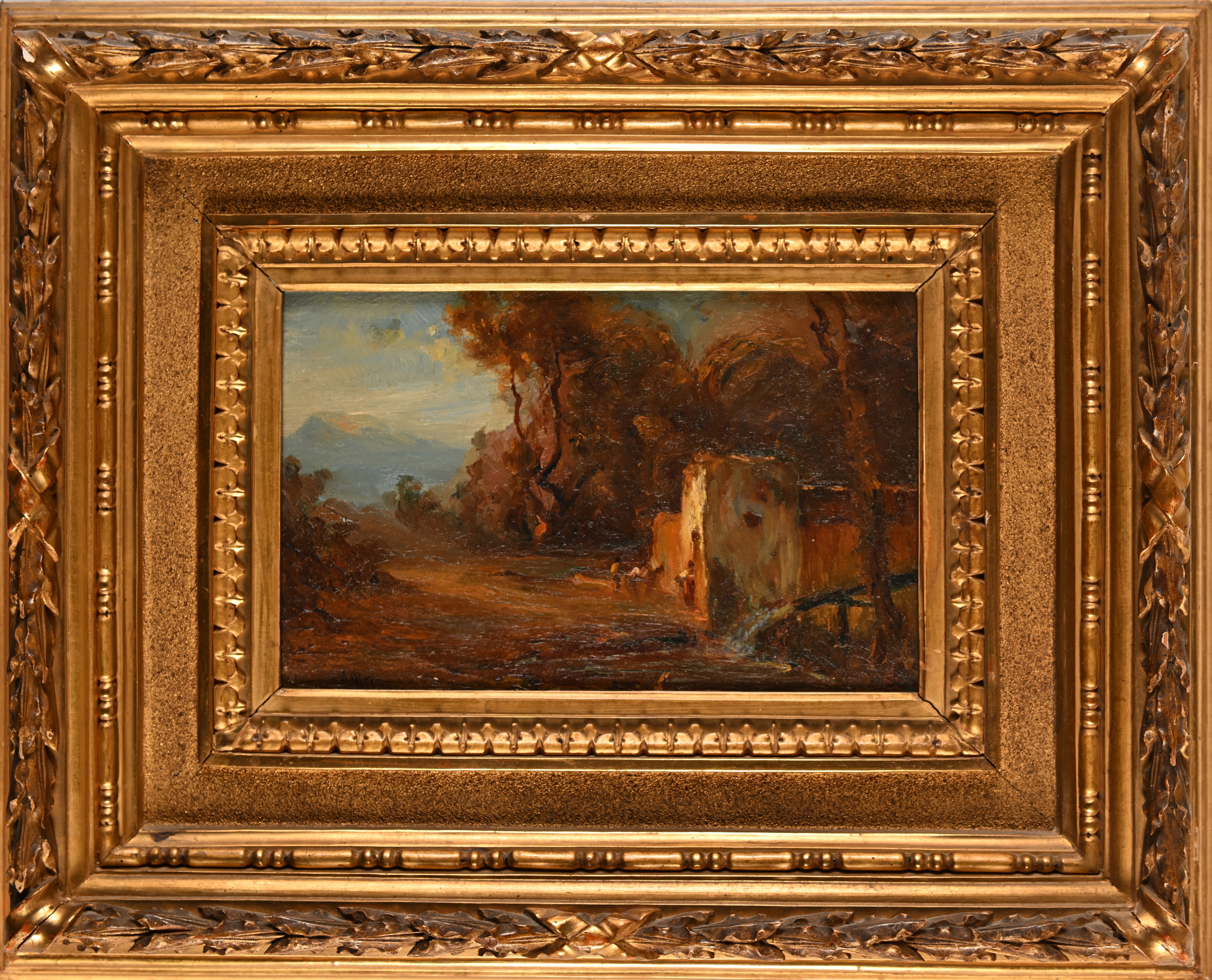 Anton Sminck Pitloo - Paesaggio con Figure