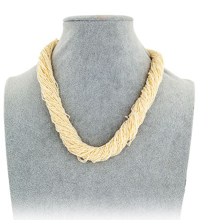 Collana di Microperle con Chiusura in Oro