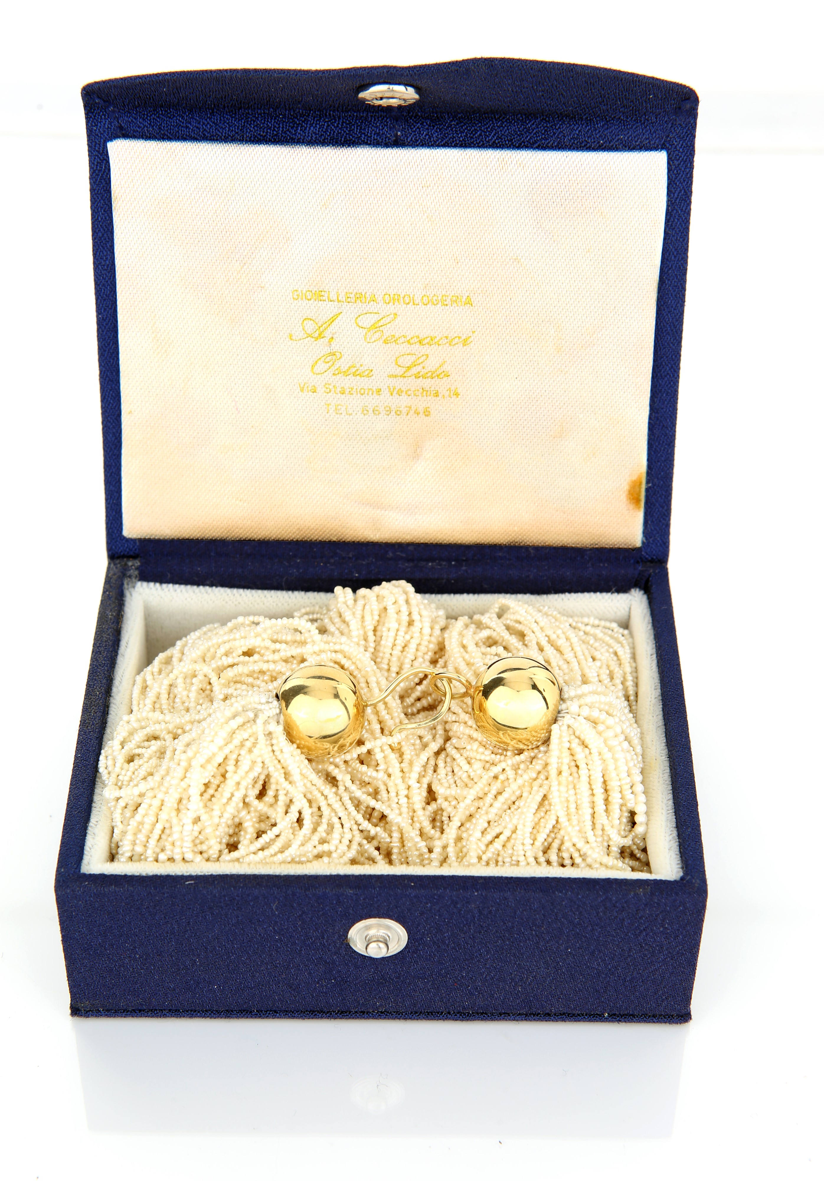 Collana di Microperle con Chiusura in Oro
